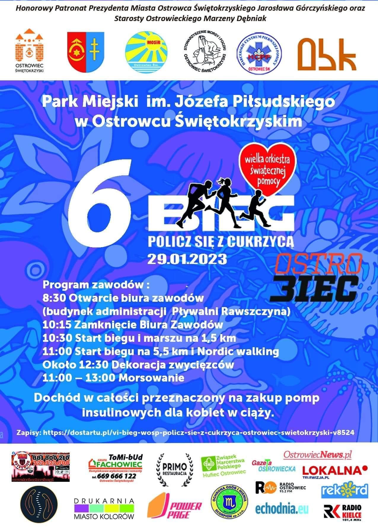 Plakat promujący 6 Bieg Policz się z cukrzycą